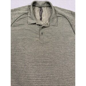 SHRIT GOLF Lululemon Men XL Metal Vent Tech Polo 2.0 Blue Performance  - EXC!